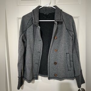 Prana Button Up 40% Polyester 40% Recycled Wool Cardigan